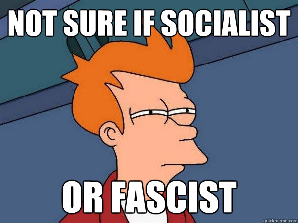 Not sure if socialist or fascist  Futurama Fry