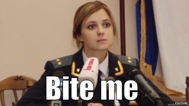 Natalia meme -  BITE ME Misc