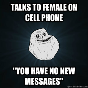 talks to female on cell phone 