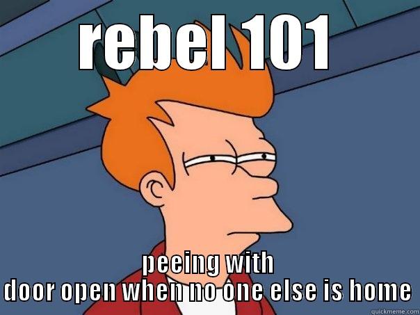 REBEL 101 PEEING WITH DOOR OPEN WHEN NO ONE ELSE IS HOME Futurama Fry