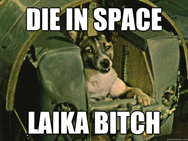 Die in space Laika bitch  