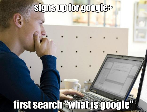 signs up for google+ first search 