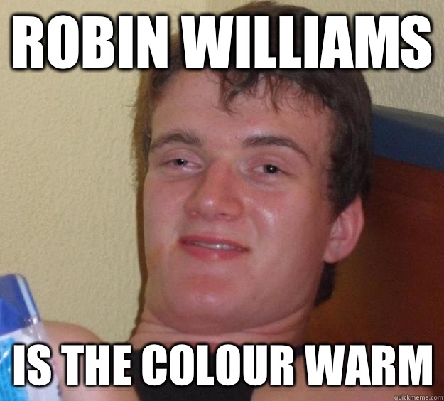 ROBIN WILLIAMS IS THE COLOUR WARM  10 Guy