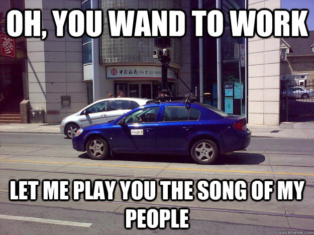 Oh, you wand to work Let me play you the song of my people  car alarm