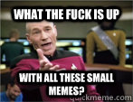 what the fuck is up with all these small memes?  Annoyed Picard