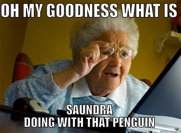 OH MY GOODNESS WHAT IS  SAUNDRA DOING WITH THAT PENGUIN Grandma finds the Internet