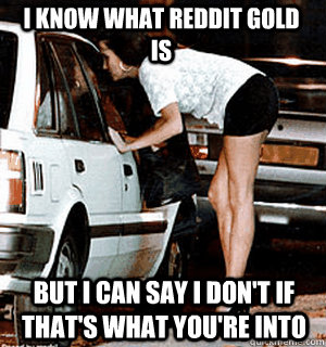 I know what reddit gold is But i can say i don't if that's what you're into  Karma Whore