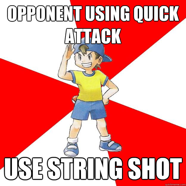 Opponent using Quick Attack Use String Shot  Average NPC Trainer