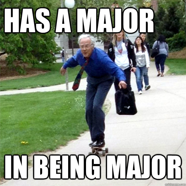 has a Major In being Major  Skating Prof