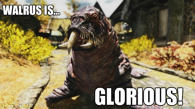 Walrus is... GLORIOUS! - Walrus is... GLORIOUS!  Robbaz Walrus