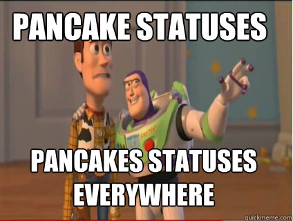 Pancake statuses Pancakes statuses everywhere  woody and buzz