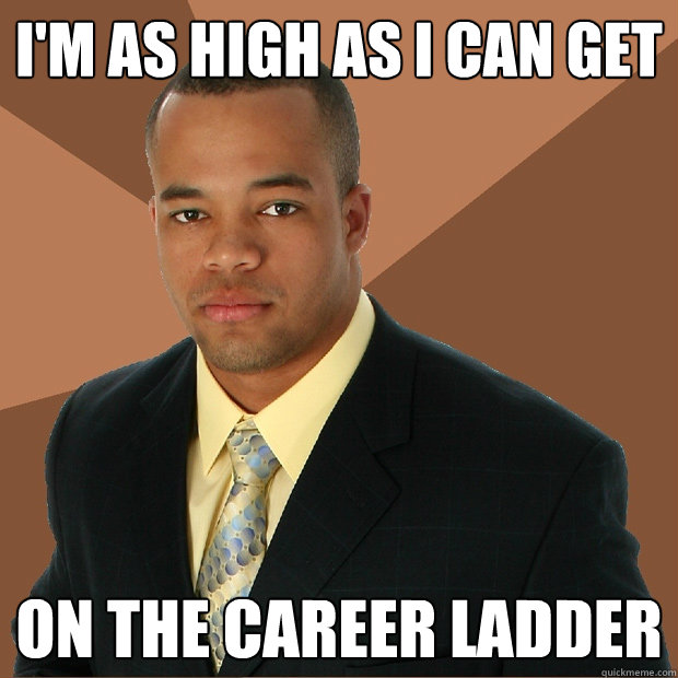 i'm as high as i can get on the career ladder  - i'm as high as i can get on the career ladder   Successful Black Man