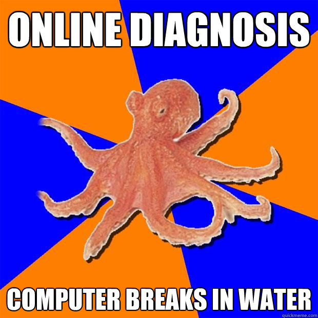 online diagnosis computer breaks in water  Online Diagnosis Octopus