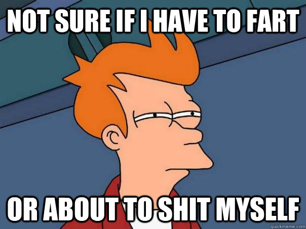 Not sure if I have to fart or about to shit myself - Not sure if I have to fart or about to shit myself  Futurama Fry