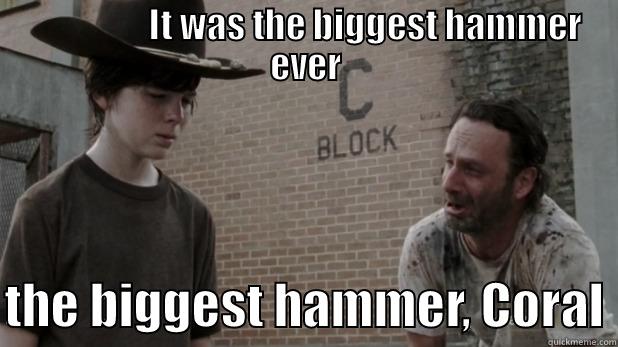                  IT WAS THE BIGGEST HAMMER EVER  THE BIGGEST HAMMER, CORAL Misc