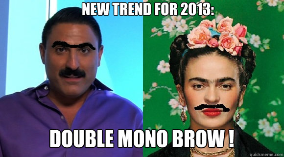 New trend for 2013: Double Mono Brow ! - New trend for 2013: Double Mono Brow !  dmb1