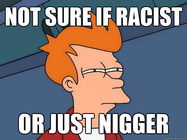 not sure if racist or just nigger  Futurama Fry