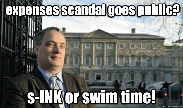 expenses scandal goes public?  s-INK or swim time!  