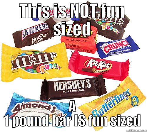 this is not fun size - THIS IS NOT FUN SIZED A 1 POUND BAR IS FUN SIZED Misc