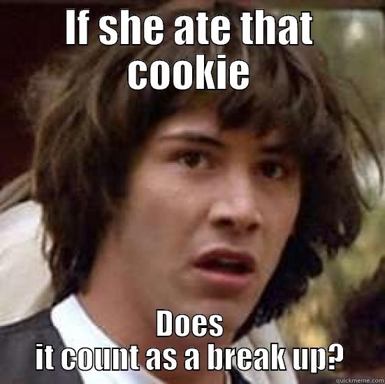 IF SHE ATE THAT COOKIE DOES IT COUNT AS A BREAK UP? conspiracy keanu