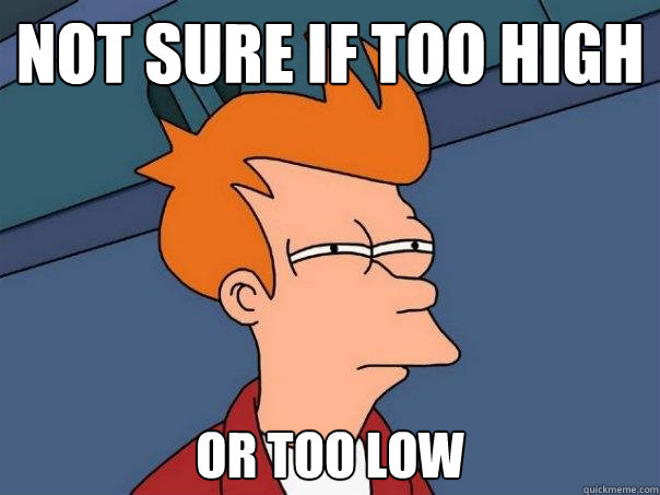 Not sure if too high or too low - Not sure if too high or too low  Futurama Fry
