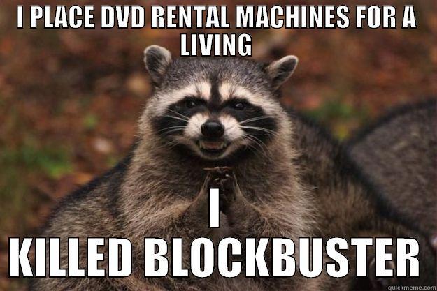 Redbox Racoon - I PLACE DVD RENTAL MACHINES FOR A LIVING I KILLED BLOCKBUSTER Evil Plotting Raccoon