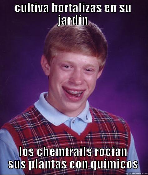 CULTIVA HORTALIZAS EN SU JARDÍN LOS CHEMTRAILS ROCÍAN SUS PLANTAS CON QUÍMICOS Bad Luck Brian