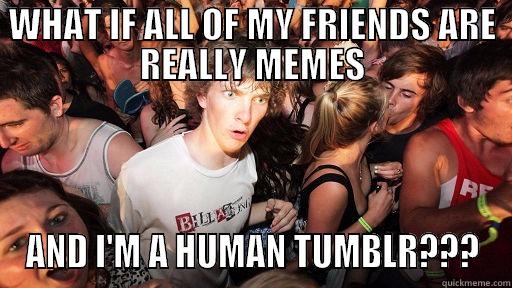 WHAT IF ALL OF MY FRIENDS ARE REALLY MEMES AND I'M A HUMAN TUMBLR??? Sudden Clarity Clarence