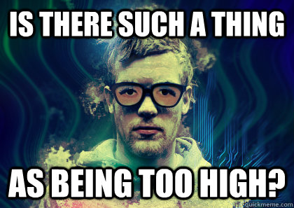 Is there such a thing  as being too high? - Is there such a thing  as being too high?  rusko meme