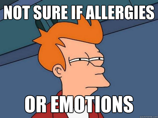 Not sure if allergies Or emotions - Not sure if allergies Or emotions  Futurama Fry