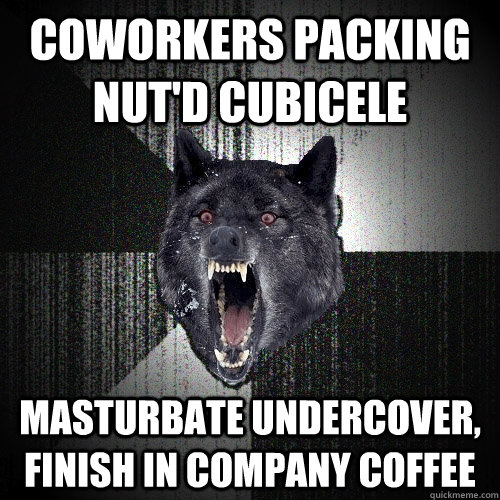 coworkers packing nutd cubicele masturbate undercover, finish