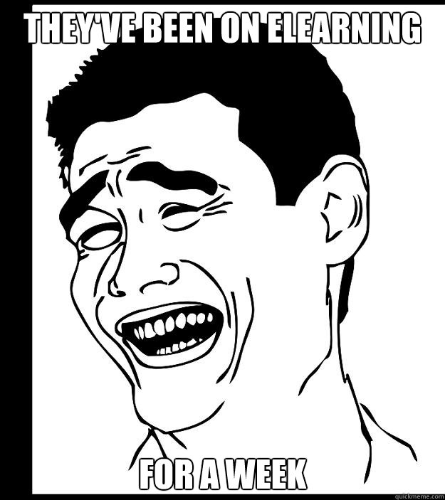 They've been on elearning for a week - They've been on elearning for a week  Yao Ming