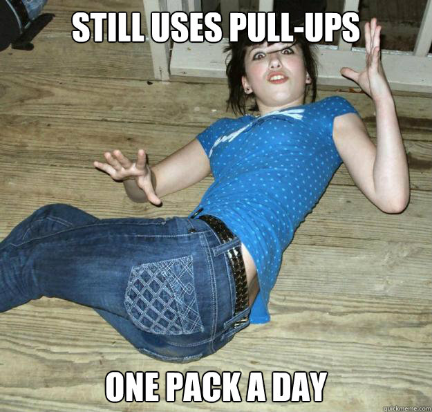 Still uses pull-ups one pack a day - Still uses pull-ups one pack a day  Pee Pants Girl