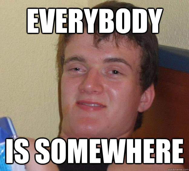 everybody is somewhere  10 Guy