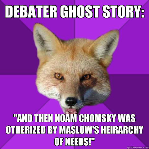 Debater ghost story: 