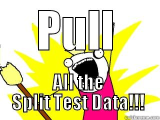 PULL ALL THE SPLIT TEST DATA!!! All The Things