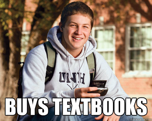  buys textbooks  College Freshman