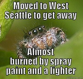 Burnin' Down The House - MOVED TO WEST SEATTLE TO GET AWAY ALMOST BURNED BY SPRAY PAINT AND A LIGHTER Misunderstood Spider