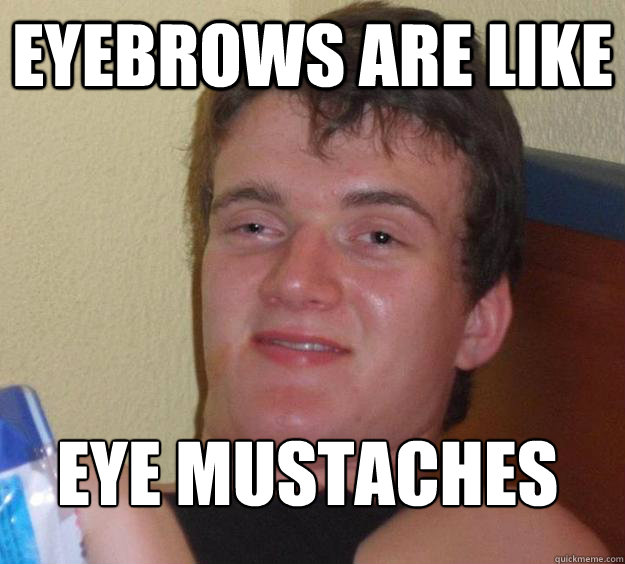 Eyebrows are like eye mustaches  10 Guy