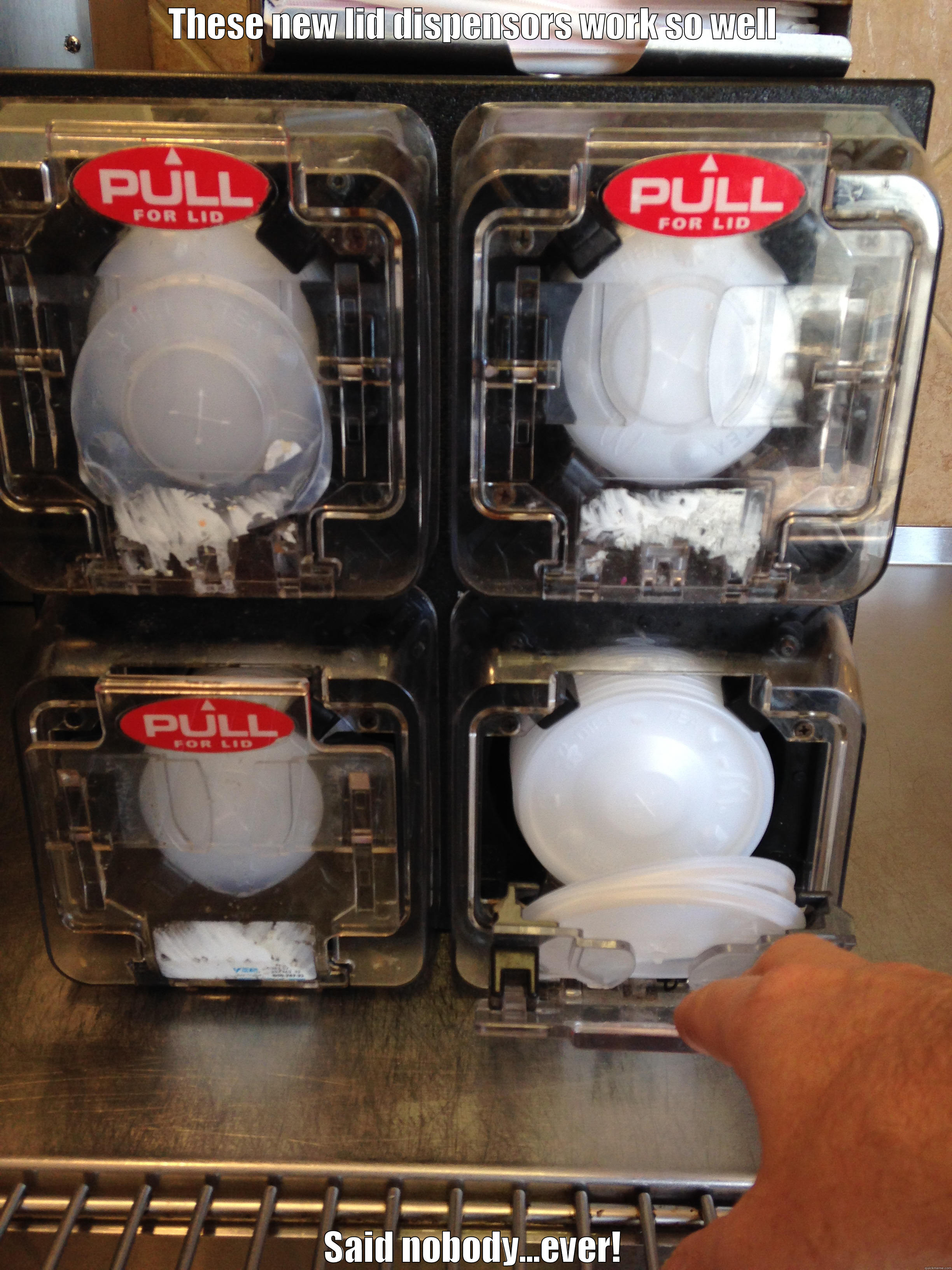 Drink Lid Horror - THESE NEW LID DISPENSORS WORK SO WELL SAID NOBODY...EVER! Misc