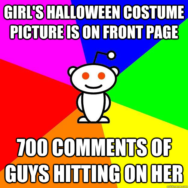 Girl's halloween costume picture is on front page 700 comments of guys hitting on her  Reddit Alien