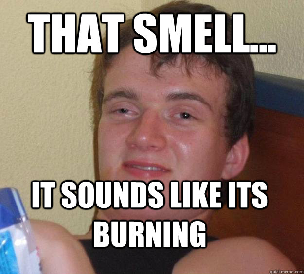 That Smell...  It sounds like its Burning - That Smell...  It sounds like its Burning  10 Guy