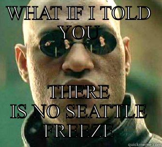 WHAT IF I TOLD YOU THERE IS NO SEATTLE FREEZE Matrix Morpheus