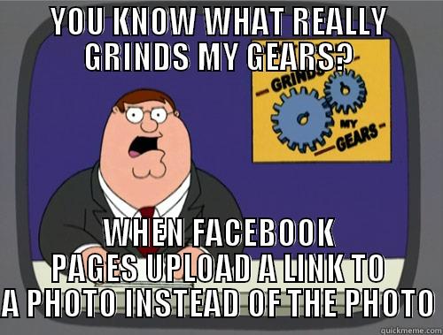 YOU KNOW WHAT REALLY GRINDS MY GEARS? WHEN FACEBOOK PAGES UPLOAD A LINK TO A PHOTO INSTEAD OF THE PHOTO Grinds my gears