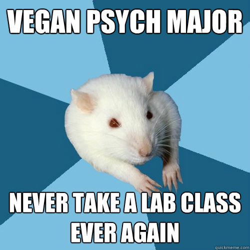 Vegan psych major Never take a lab class ever again  Psychology Major Rat