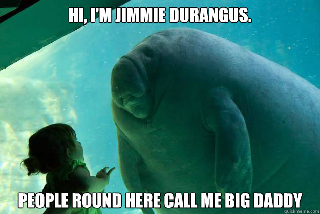 Hi, I'm Jimmie DURANGUS. People Round Here call me Big Daddy  Overlord Manatee