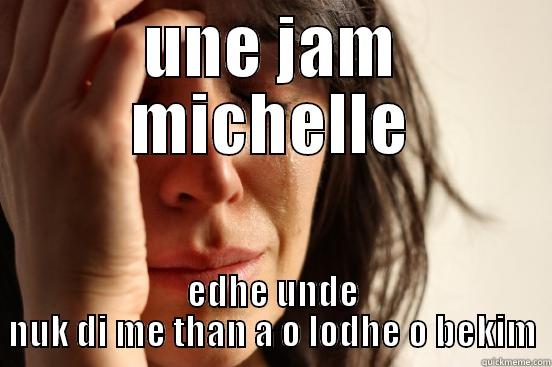 UNE JAM MICHELLE EDHE UNDE NUK DI ME THAN A O LODHE O BEKIM First World Problems