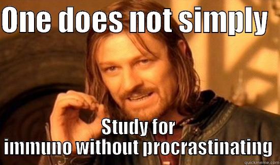 ONE DOES NOT SIMPLY   STUDY FOR IMMUNO WITHOUT PROCRASTINATING Boromir