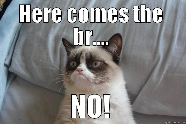 HERE COMES THE BR.... NO! Grumpy Cat