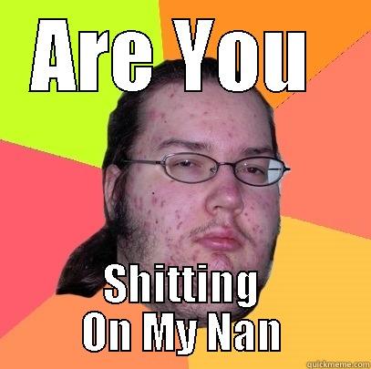 ARE YOU  SHITTING ON MY NAN Butthurt Dweller